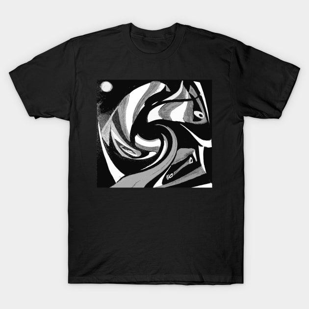 Dream Black And White T-Shirt by SpieklyArt